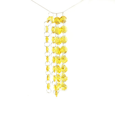 1M minden szín 14 mm-es kristály nyolcszög gyöngyök láncok üveg függő füzérek otthoni esküvői házasság FengShui dekorációhoz