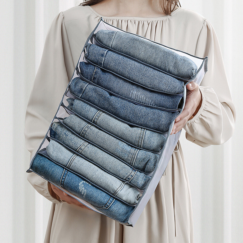Džinsai Organizacija Sandėliavimo Dėžė Spinta Organizatorius Drabužių Organizavimo Sistema Stalčių Organizatoriai Spintelės Kelnės Sandėliavimo Organizatorius