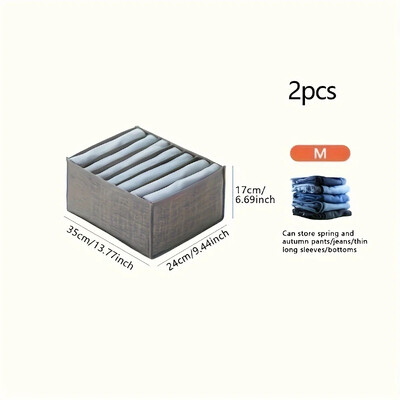 1/2/3 db- Összehajtható ruhatároló doboz, nadrág, ruha farmer tároló doboz, ruhatároló doboz, fehérnemű zokni tároló doboz