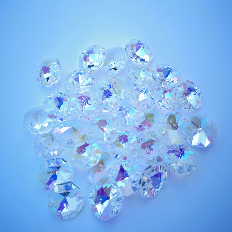 10/20 de bucăți cristal octogon mărgele candelabru lampă prismă lanț parte curcubeu prinderea soare bricolaj bijuterii decorare sticla
