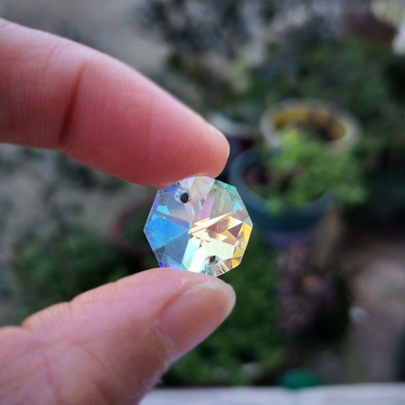 10/20 de bucăți cristal octogon mărgele candelabru lampă prismă lanț parte curcubeu prinderea soare bricolaj bijuterii decorare sticla