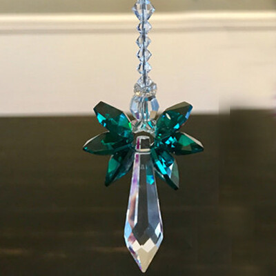 1 bucăți curcubeu înger păzitor cristal suncatcher pentru casa mașină decor suspendat sticlă cristal ornament ornament fereastră