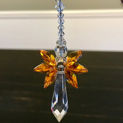 1 bucăți curcubeu înger păzitor cristal suncatcher pentru casa mașină decor suspendat sticlă cristal ornament ornament fereastră