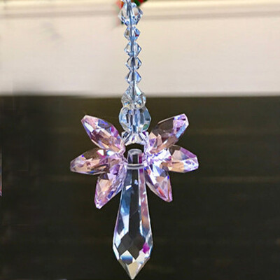 1 bucăți curcubeu înger păzitor cristal suncatcher pentru casa mașină decor suspendat sticlă cristal ornament ornament fereastră