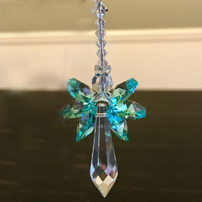 1 bucăți curcubeu înger păzitor cristal suncatcher pentru casa mașină decor suspendat sticlă cristal ornament ornament fereastră