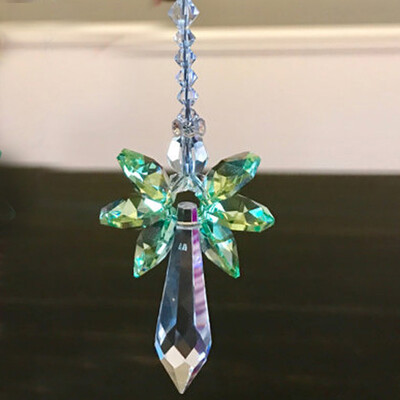 1 bucăți curcubeu înger păzitor cristal suncatcher pentru casa mașină decor suspendat sticlă cristal ornament ornament fereastră
