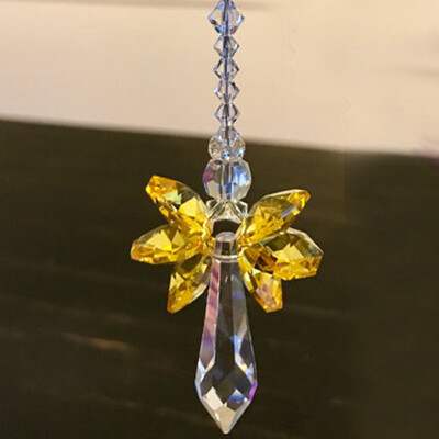 1 bucăți curcubeu înger păzitor cristal suncatcher pentru casa mașină decor suspendat sticlă cristal ornament ornament fereastră
