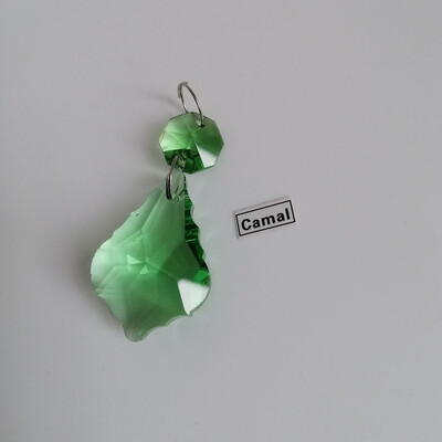 Camal 2TK Garland 38mm K9 Crystal Maple Leaf Prisma ripats kroomrõngas kaheksanurkne helmes Päikesepüüdja lambivalgusti lühtri osad