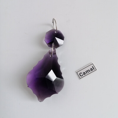 Camal 2TK Garland 38mm K9 Crystal Maple Leaf Prisma ripats kroomrõngas kaheksanurkne helmes Päikesepüüdja lambivalgusti lühtri osad