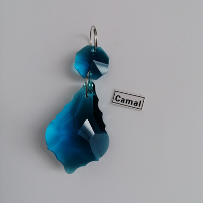 Camal 2TK Garland 38mm K9 Crystal Maple Leaf Prisma ripats kroomrõngas kaheksanurkne helmes Päikesepüüdja lambivalgusti lühtri osad
