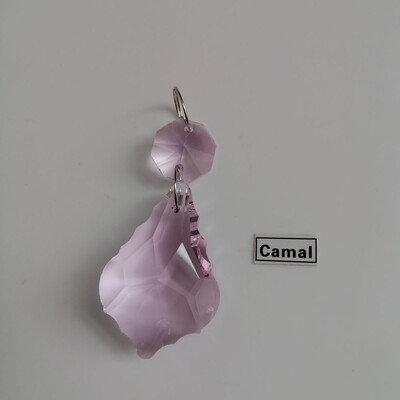 Camal 2TK Garland 38mm K9 Crystal Maple Leaf Prisma ripats kroomrõngas kaheksanurkne helmes Päikesepüüdja lambivalgusti lühtri osad