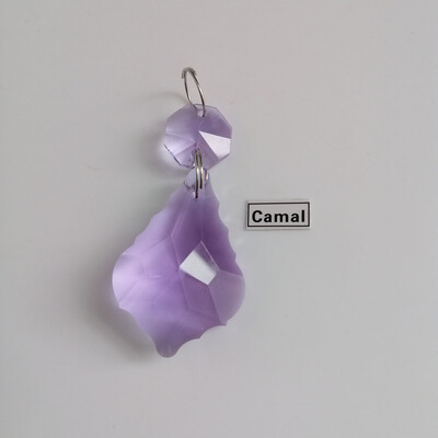 Camal 2TK Garland 38mm K9 Crystal Maple Leaf Prisma ripats kroomrõngas kaheksanurkne helmes Päikesepüüdja lambivalgusti lühtri osad