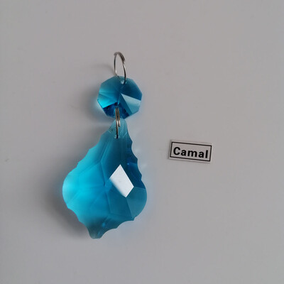 Camal 2TK Garland 38mm K9 Crystal Maple Leaf Prisma ripats kroomrõngas kaheksanurkne helmes Päikesepüüdja lambivalgusti lühtri osad