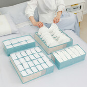 Összehajtható fiókos tároló rendszerező szekrény elválasztó dobozok nagy kapacitású fehérneműk zokni melltartók ruhák rendszerező fiókelválasztó