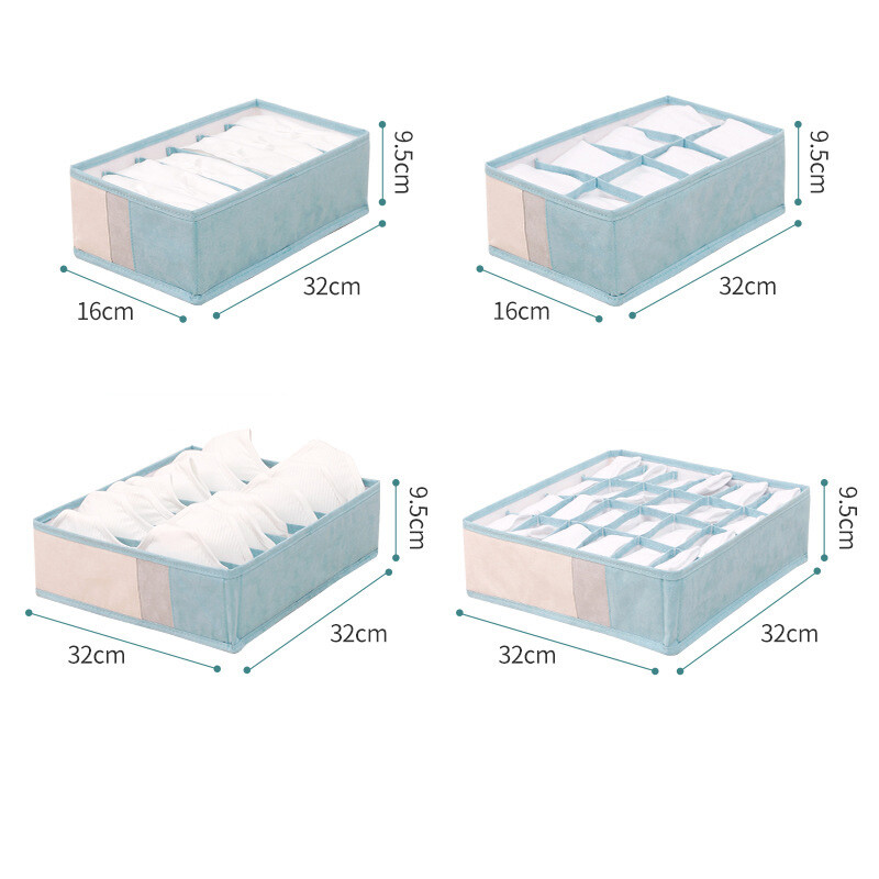 Összehajtható fiókos tároló rendszerező szekrény elválasztó dobozok nagy kapacitású fehérneműk zokni melltartók ruhák rendszerező fiókelválasztó