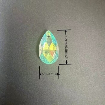 30PCS 22mm Tear Drop Crystals Prism Sun Catcher Прозрачен стъклен полилей Crystal Parts Направи си сам Висящи висулки Бижута Spacer Faceted