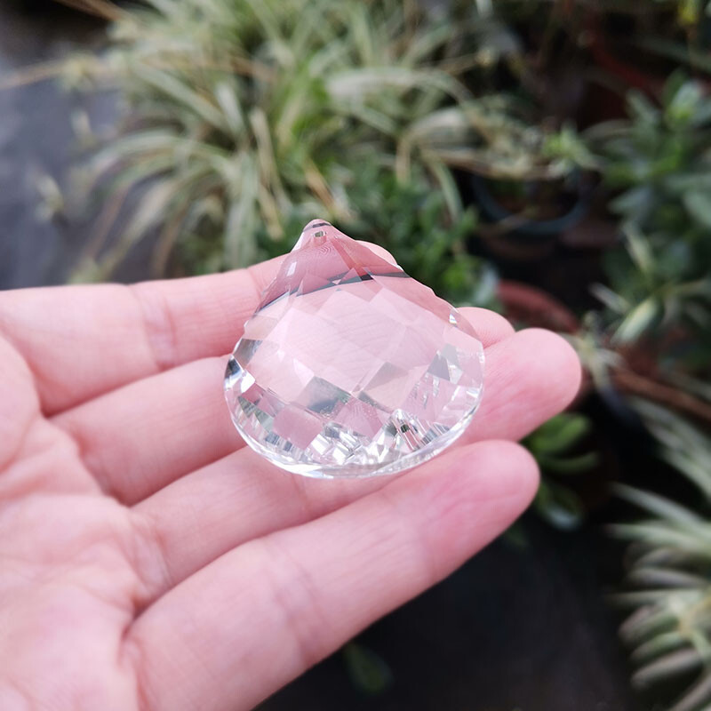 50 mm naujos moliūgo krištolinės briaunuotos prizmės sietyno lempos dalys pakabinamos saulės gaudyklė pakabukas vestuvių namų dekoras, figūrėlės