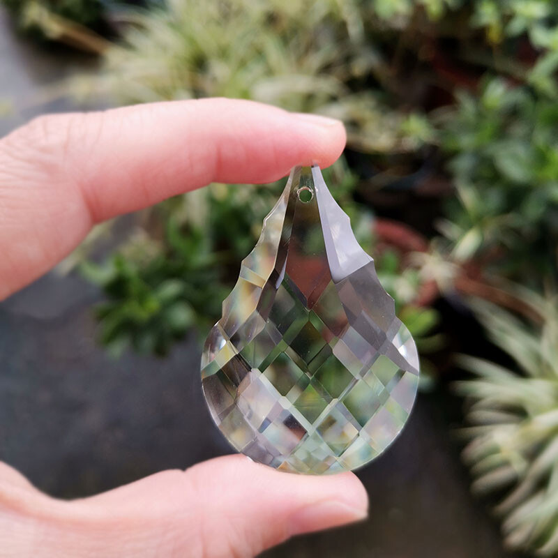 50 mm naujos moliūgo krištolinės briaunuotos prizmės sietyno lempos dalys pakabinamos saulės gaudyklė pakabukas vestuvių namų dekoras, figūrėlės