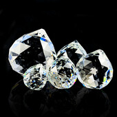 5 dydžių sietynų kristalų rutulys blizgantis kabantis pakabukas saulės gaudyklė krištolinės prizmės Vestuvinės Kalėdų eglutės dekoro priedai