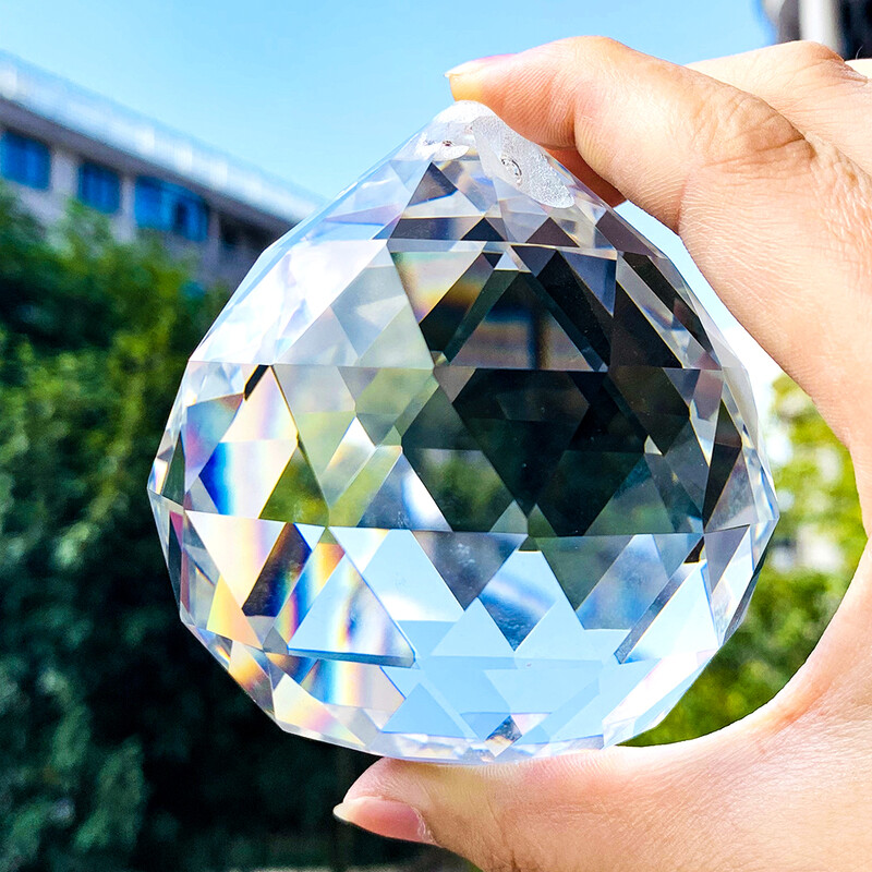 5 dydžių sietynų kristalų rutulys blizgantis kabantis pakabukas saulės gaudyklė krištolinės prizmės Vestuvinės Kalėdų eglutės dekoro priedai