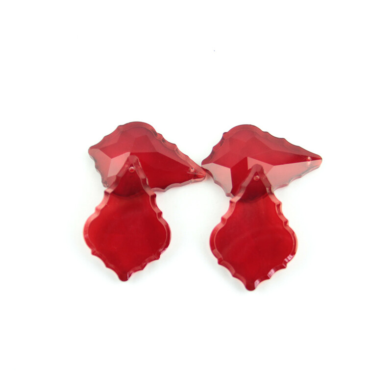 5 vnt Spalvos Krištoliniai klevo lapų pakabukai Sietynai Krištoliniai Priedai Namų ir vestuvių „Pasidaryk pats“ apdaila