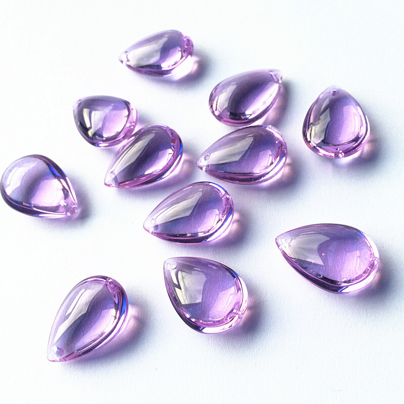 (Nemokami žiedai) 10 vnt. 22 mm Gražios daugiaspalvės glotnus krištolinis stiklas vandens lašai sietynai pakabukai krištoliniai karoliukai užuolaidų priedai