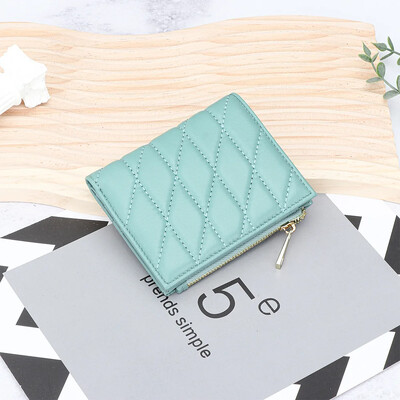 Ženski novčanik od prave kože, visokokvalitetna ovčja koža, mali dvostruki džepni novčanik s patentnim zatvaračem, torbica s patentnim zatvaračem, kratki novčanik