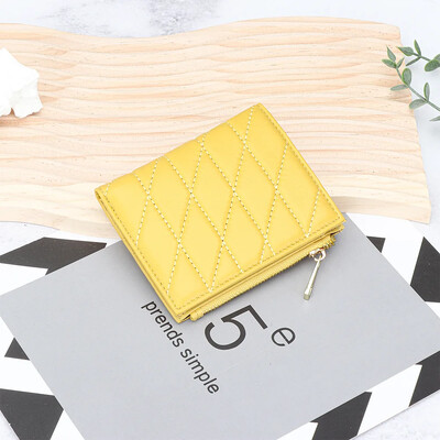 Ženski novčanik od prave kože, visokokvalitetna ovčja koža, mali dvostruki džepni novčanik s patentnim zatvaračem, torbica s patentnim zatvaračem, kratki novčanik