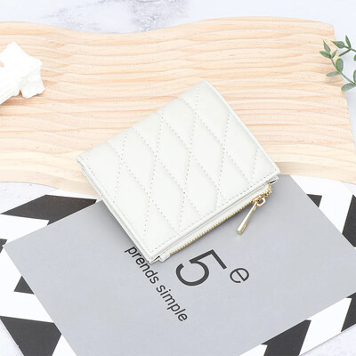 Ženski novčanik od prave kože, visokokvalitetna ovčja koža, mali dvostruki džepni novčanik s patentnim zatvaračem, torbica s patentnim zatvaračem, kratki novčanik