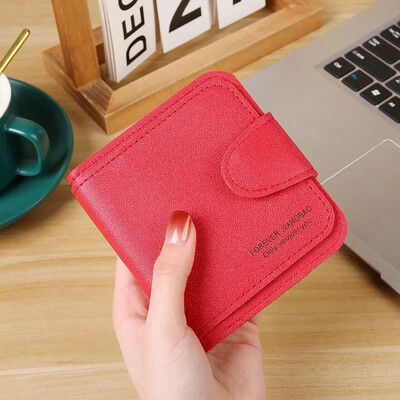 Ženski novčanici 2024. Novi luksuzni brend Crvena crna mala mini torbica za kovanice Držač kartice Ženski novčanik Zatvarač Ženska kožna kopča