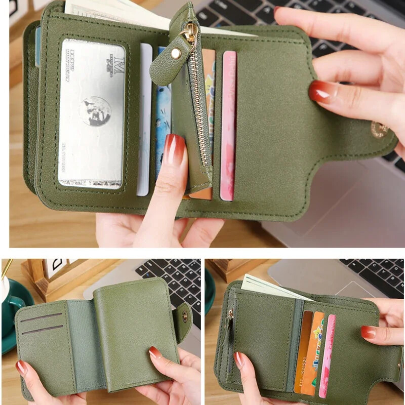 Ženski novčanici 2024. Novi luksuzni brend Crvena crna mala mini torbica za kovanice Držač kartice Ženski novčanik Zatvarač Ženska kožna kopča