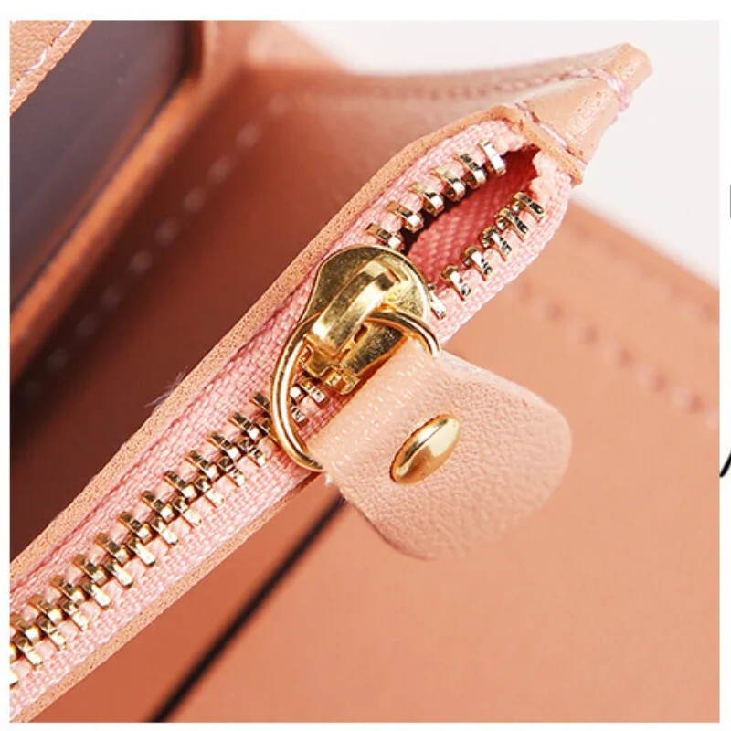 Ženski novčanici 2024. Novi luksuzni brend Crvena crna mala mini torbica za kovanice Držač kartice Ženski novčanik Zatvarač Ženska kožna kopča