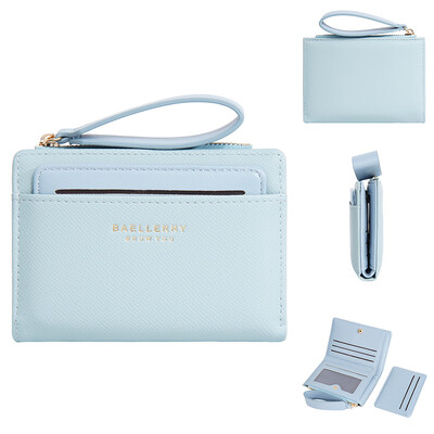 2024-es új női divatos rövid pénztárca PU bőr női érme pénztárca táska személyi igazolvány tartó egyszerű pénztárcák kis rózsaszín női pénztárcák