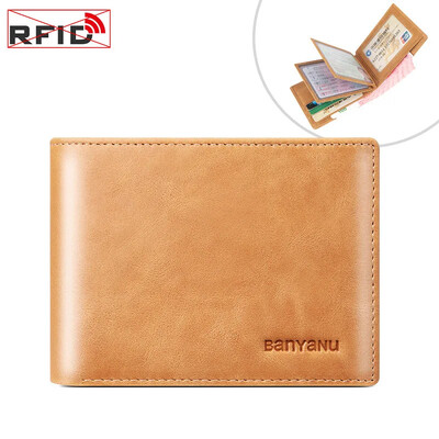 Ženski novčanik od prave kože Mali muški držač RFID kartice Futrola za vozačku dozvolu Crveni novčanik Luksuzni kratki tanki crni novčanici za žene