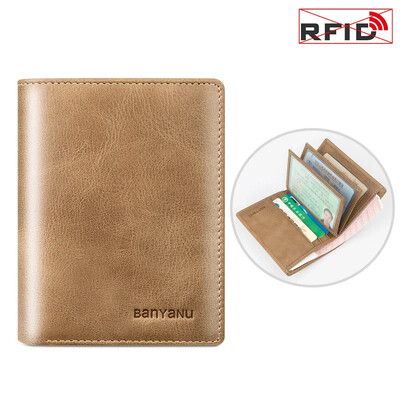 Ženski novčanik od prave kože Mali muški držač RFID kartice Futrola za vozačku dozvolu Crveni novčanik Luksuzni kratki tanki crni novčanici za žene