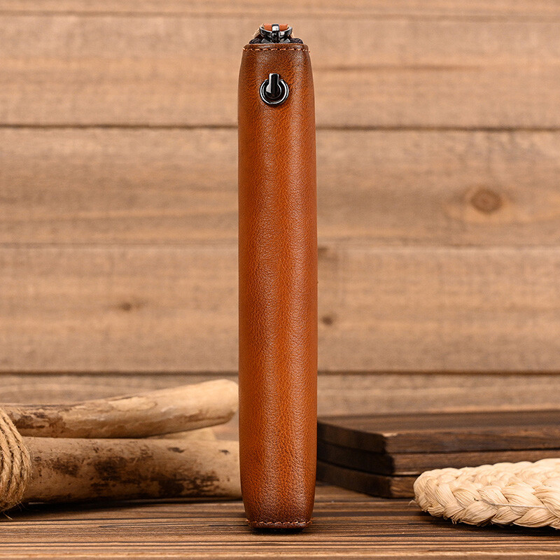 Retro valódi bőr hosszú pénztárca készpénzes telefon több kártyatartó cipzáros pénztárca hölgyeknek női férfiak női bőr pénztárca Vintage