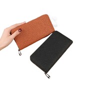 Portofel de femei din piele PU Poșetă mare de mână cu fermoar din piele în jurul portofelelor de mână card de afaceri husă portofel pentru telefon