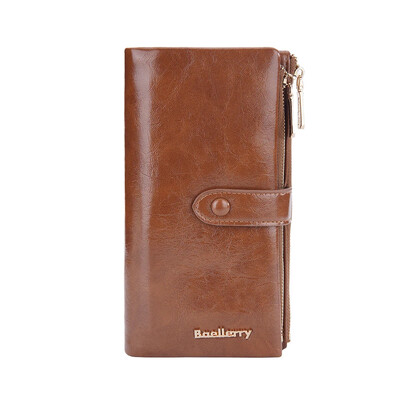 Ženski novčanik Visokokvalitetna kožna torbica s patentnim zatvaračem Torbica za kovanice velikog kapaciteta Ženski trostruki držač kartica Crveni ženski novčanici