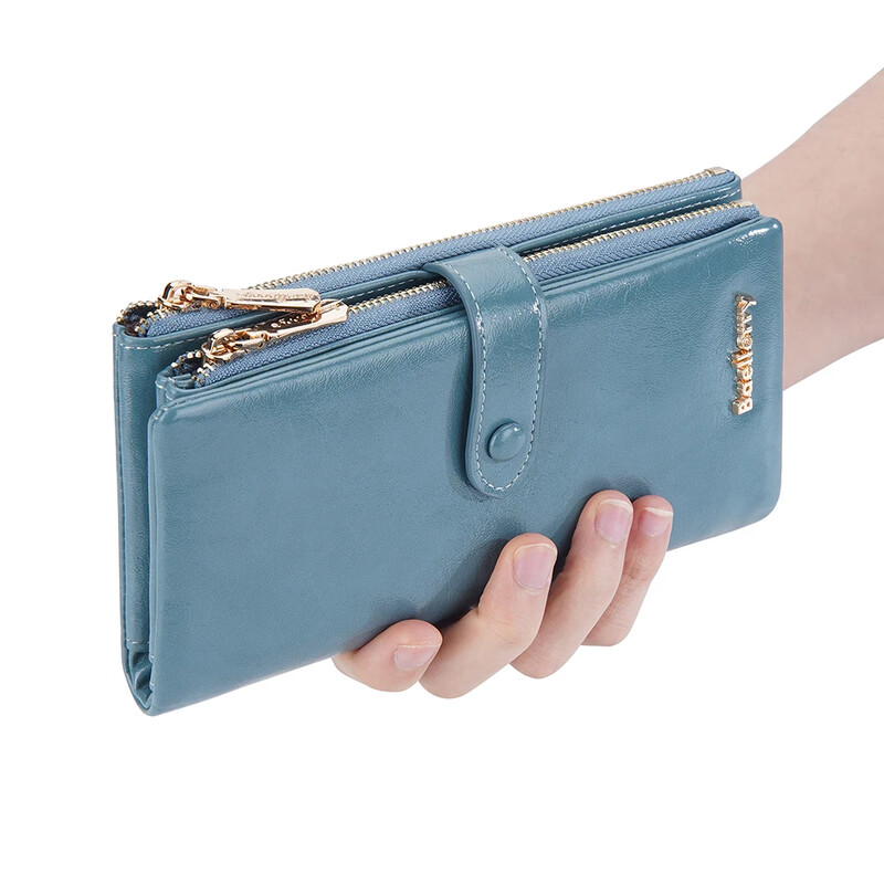 Ženski novčanik Visokokvalitetna kožna torbica s patentnim zatvaračem Torbica za kovanice velikog kapaciteta Ženski trostruki držač kartica Crveni ženski novčanici