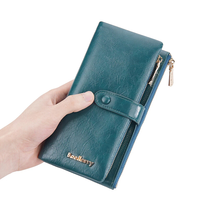 Ženski novčanik Visokokvalitetna kožna torbica s patentnim zatvaračem Torbica za kovanice velikog kapaciteta Ženski trostruki držač kartica Crveni ženski novčanici