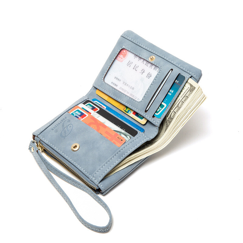 2022 Slatki cvjetni mali novčanik Ženske džepne torbice s patentnim zatvaračem od meke kože Kratki ženski novčanik Cartera s narukvicom