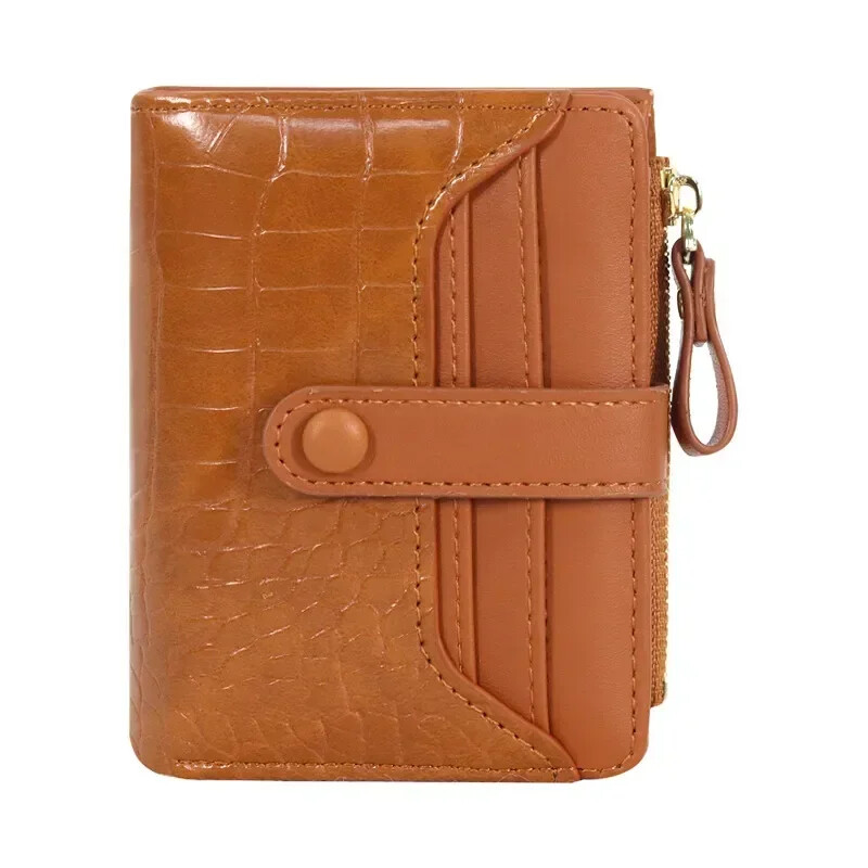 Sieviešu maks PU ādas īss rāvējslēdzējs, melns/sarkans/khaki/zils/rozā/zaļš/brūns kartes turētāja ID/foto kabatas sieviešu monētu maciņš