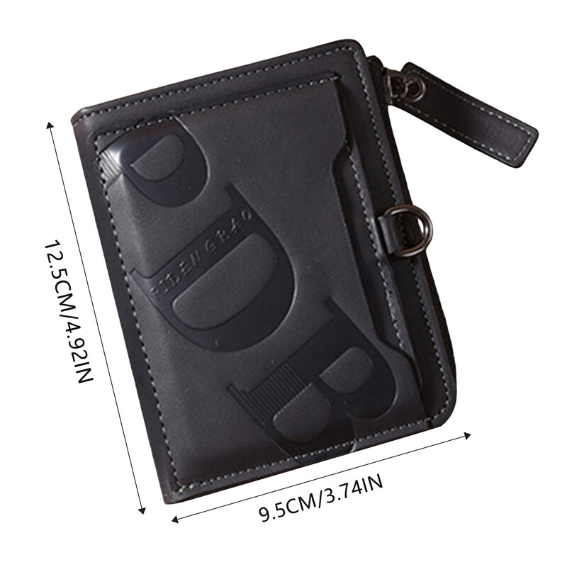 Vīriešu modes maki Ādas somiņa ar rāvējslēdzēju Vīriešu karšu turētāji Vīriešu īss vairāku kāršu maks Monētu maciņš Jaungada dāvanas