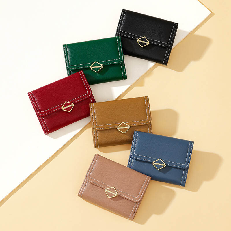 Mirco Kreatív női pénztárcák Luxus Pu bőr érmék táska Női divat azonosító mappacsomag Rövid többkártyás pozíció Női pénztárca