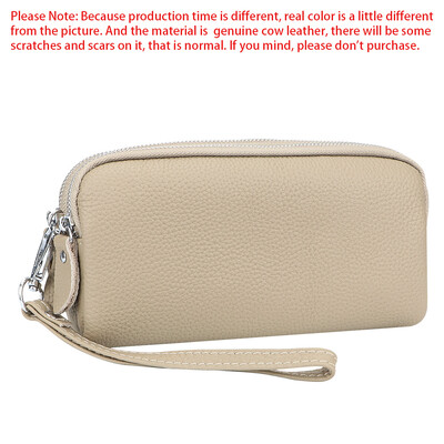 Royal Bagger valódi bőr tengelykapcsolós pénztárcák nőknek, több cipzáras mobiltelefon pénztárcák, hordozható karkötőtáska 1731