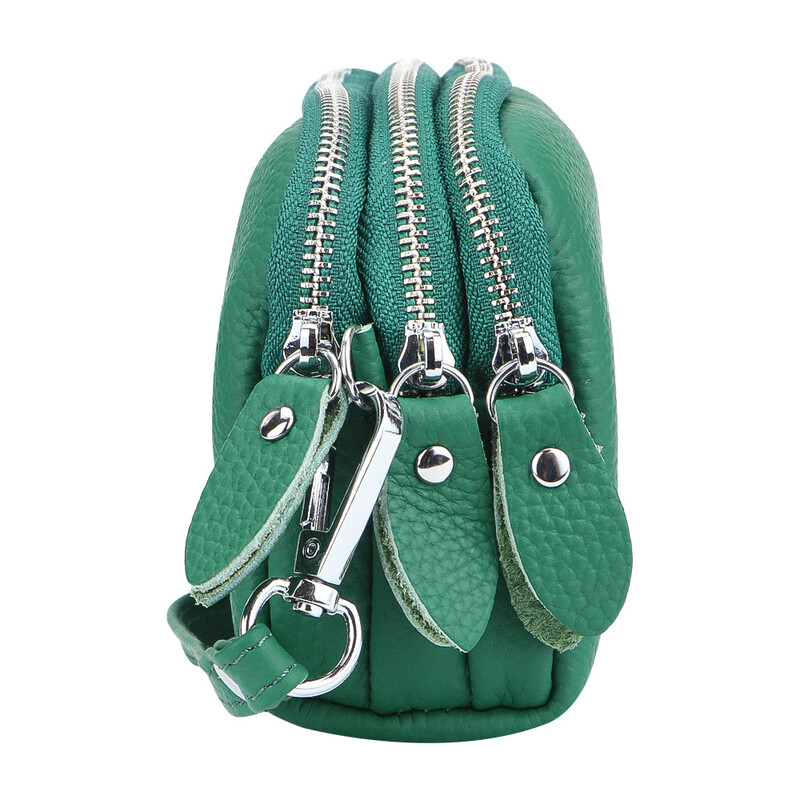 Royal Bagger valódi bőr tengelykapcsolós pénztárcák nőknek, több cipzáras mobiltelefon pénztárcák, hordozható karkötőtáska 1731