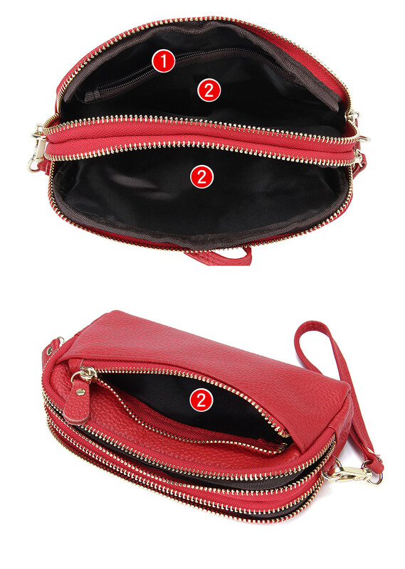 Ehtsast nahast naiste topelttõmblukuga rahakott 2024, uus naiste sidur-kott Lehmanahast käevõrukott Mündikott Moodsad mobiiltelefonide kotid