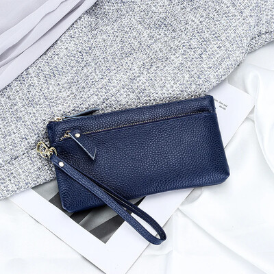 Πορτοφόλι Wristlet Clutch Πορτοφόλι Μαλακό Δερμάτινο Μακρύ Τσάντα Καρπού με πολλές τσέπες Φορητή θήκη για κέρματα κινητού τηλεφώνου για γυναίκες με λουράκι καρπού