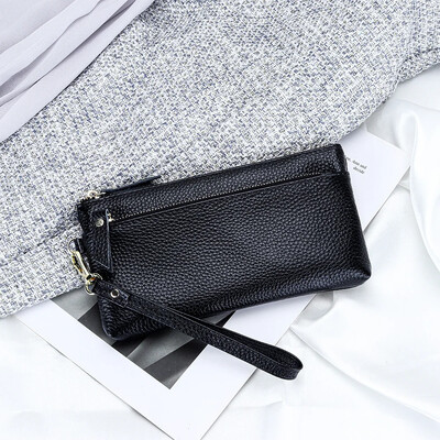 Πορτοφόλι Wristlet Clutch Πορτοφόλι Μαλακό Δερμάτινο Μακρύ Τσάντα Καρπού με πολλές τσέπες Φορητή θήκη για κέρματα κινητού τηλεφώνου για γυναίκες με λουράκι καρπού
