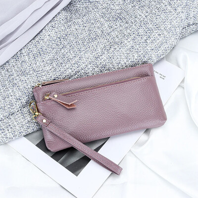 Πορτοφόλι Wristlet Clutch Πορτοφόλι Μαλακό Δερμάτινο Μακρύ Τσάντα Καρπού με πολλές τσέπες Φορητή θήκη για κέρματα κινητού τηλεφώνου για γυναίκες με λουράκι καρπού